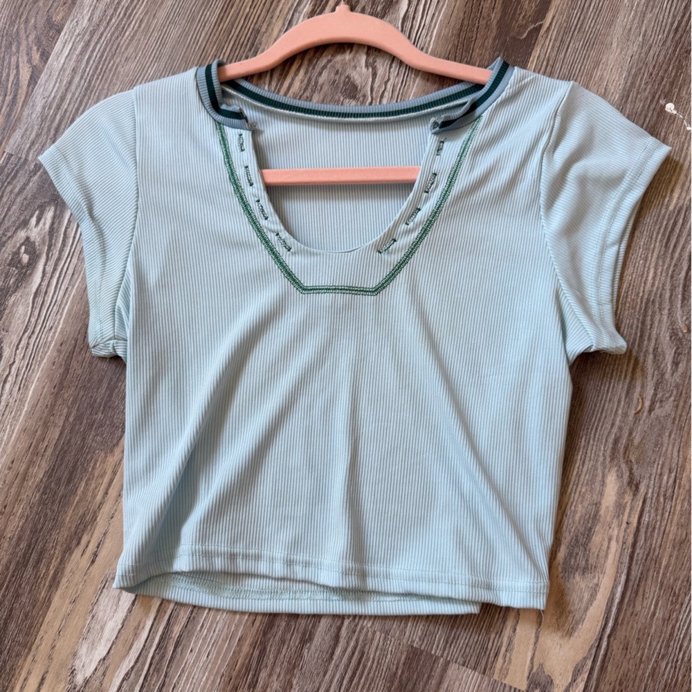Stylish Light Blue Women's Top